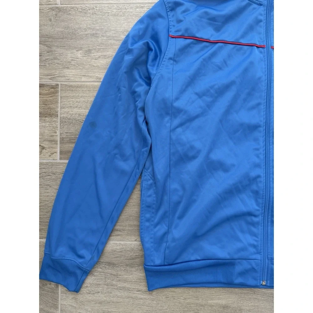 Hurley Royal Blue Zip Up Track Jacket With Red Trim Size Large *Read Description